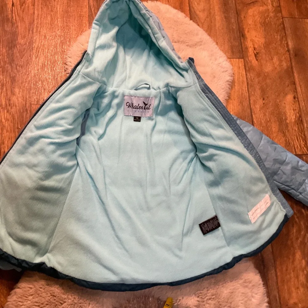 Whales Tail Coat‎ Size 7/8 Winter Youth Girls Colorblock Hooded Insulated